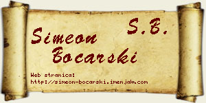 Simeon Bočarski vizit kartica